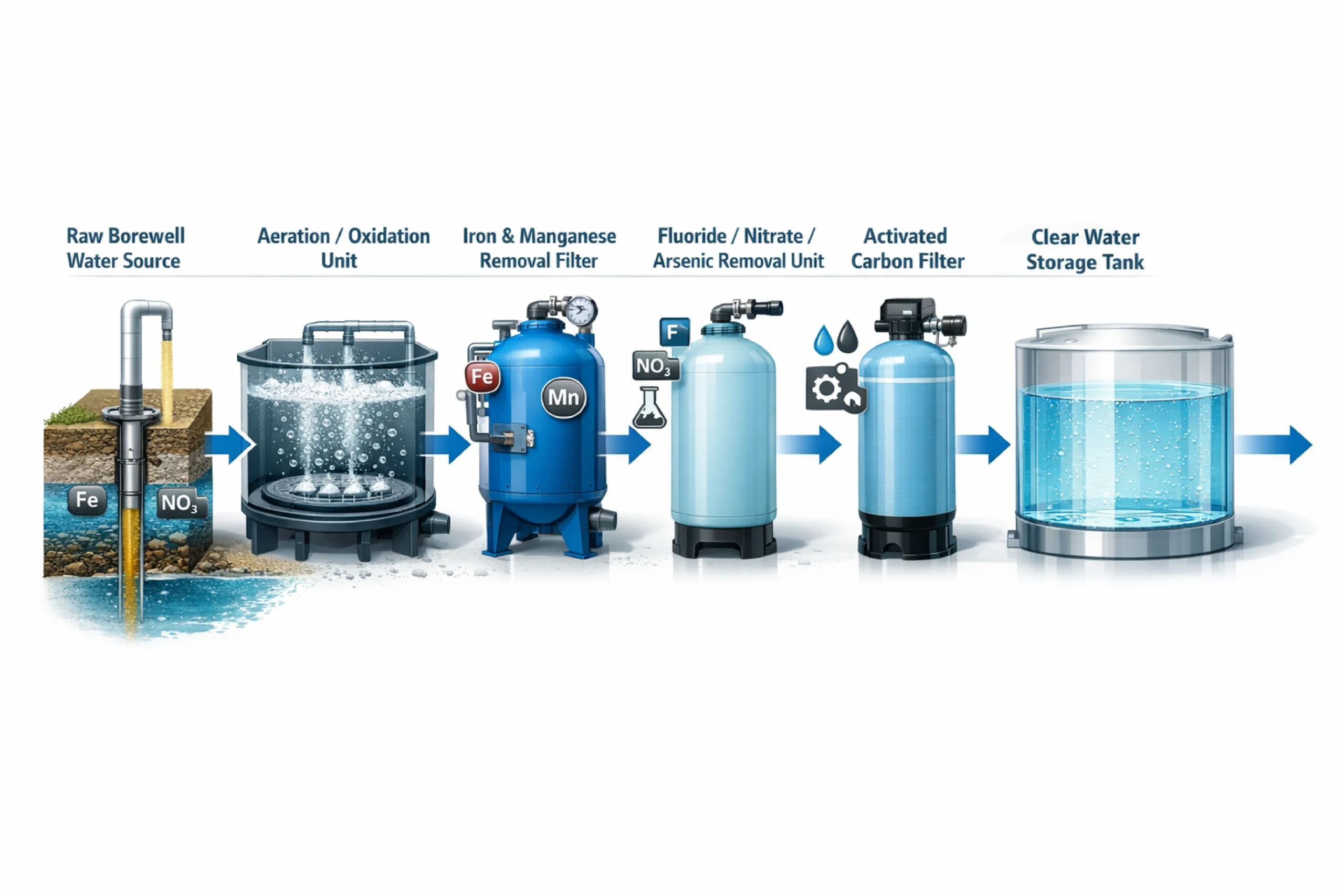 Groundwater specific treatment plants