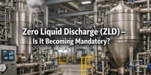 Industrial Zero Liquid Discharge (ZLD) plant with evaporator and crystallizer system